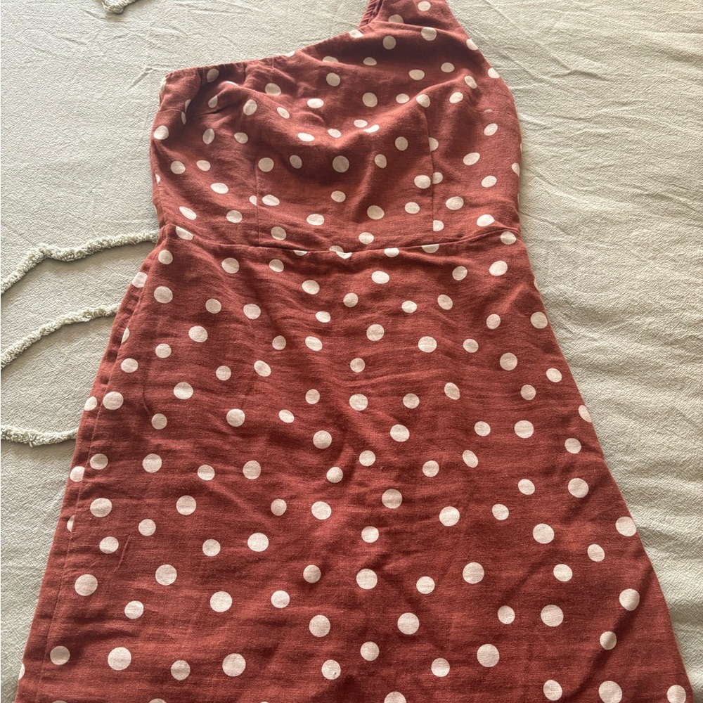 Abercrombie & Fitch Red One-Shoulder Sundress